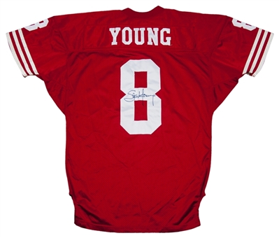 1993 Steve Young Game Used and Signed 49ers Jersey (Team LOA & JSA LOA)